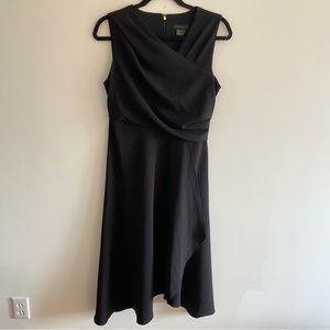 Donna Karen black midi dress